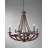 6 - Light Candle Style Empire Chandelier with Beaded Accents