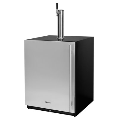 Infinity Series Undercounter 24" Wide Single Tap Kegerator With Left Hinge Stainless Steel Door