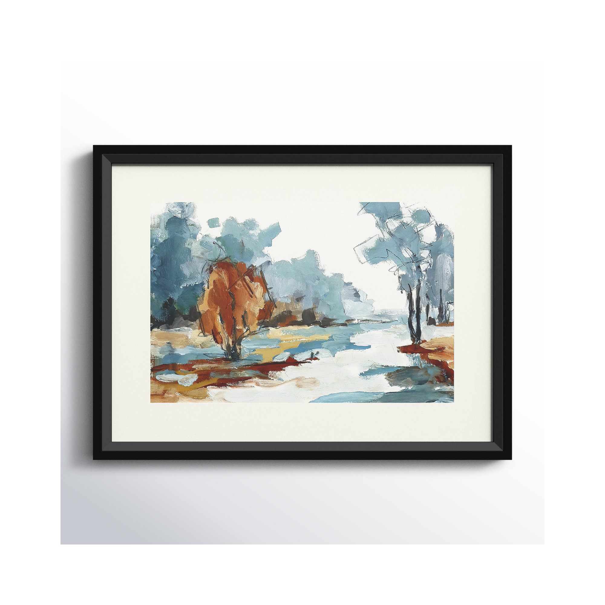 Backroads VI by Jacqueline Ellens, 15" H x 20" W, Black Framed Paper