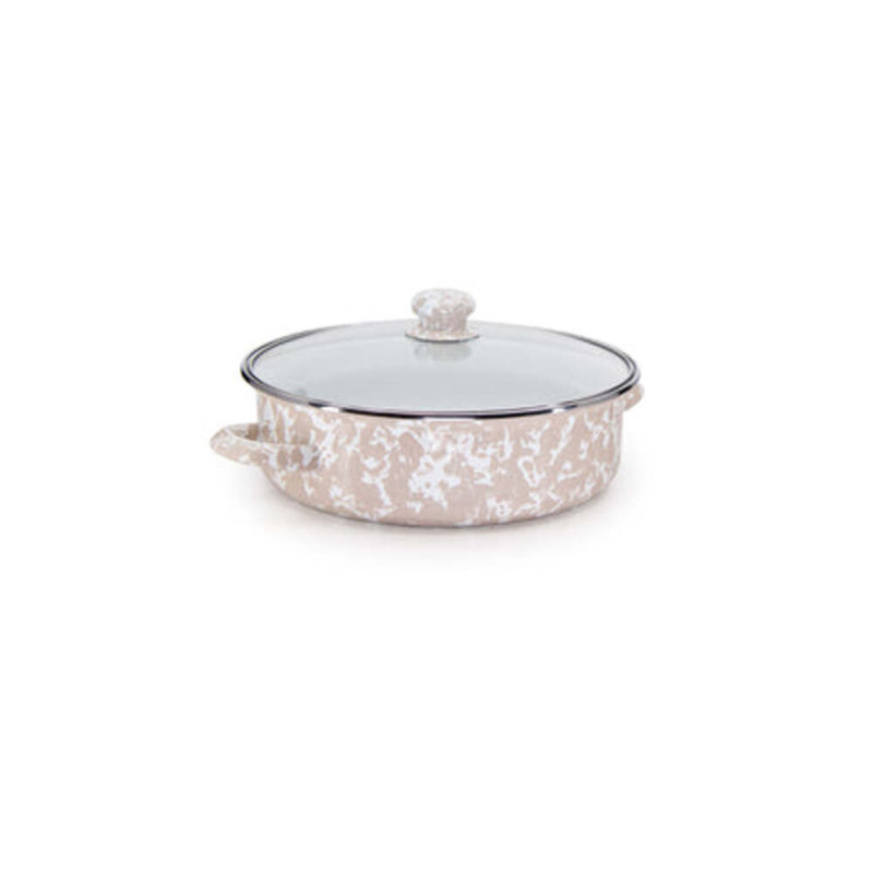 Taupe Swirl Small Saute Pan