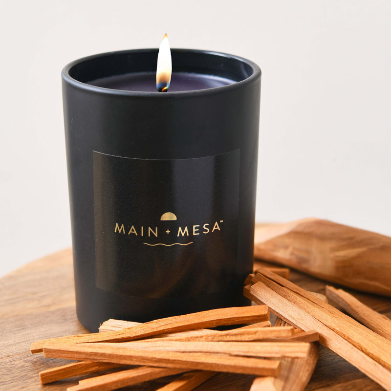 Bougie en verre noir mat Main & Mesa