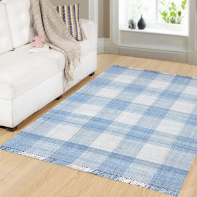 Tapis ivoire / bleu Debarghya