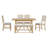Briselle Retro 6-Piece Dining Table Set with Chairs and Bench-117217666-117217670