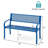 Garden Bench for 2 Persons, Heavy Duty Steel Patio Bench (790 lbs Capacity), Weather Resistant Seating with Geometric Backrest, Outdoor Furniture for Yard-929165784