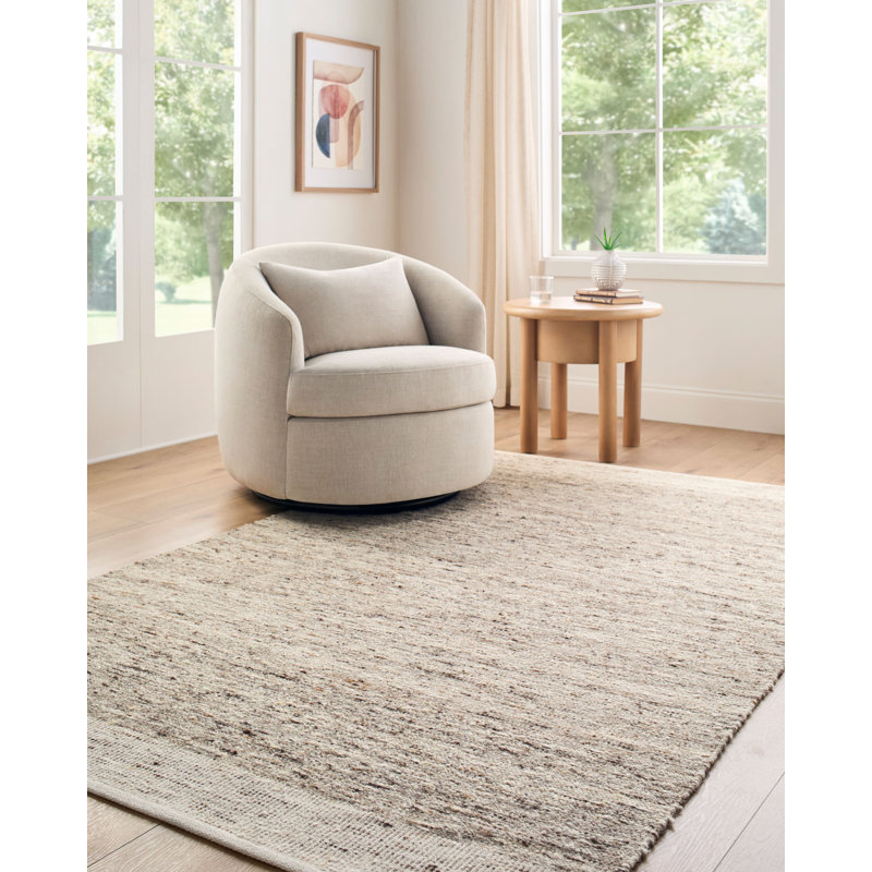 Simplon Handmade Area Rug, Gray/Taupe/Charcoal, Rectangle 9' x 12'
