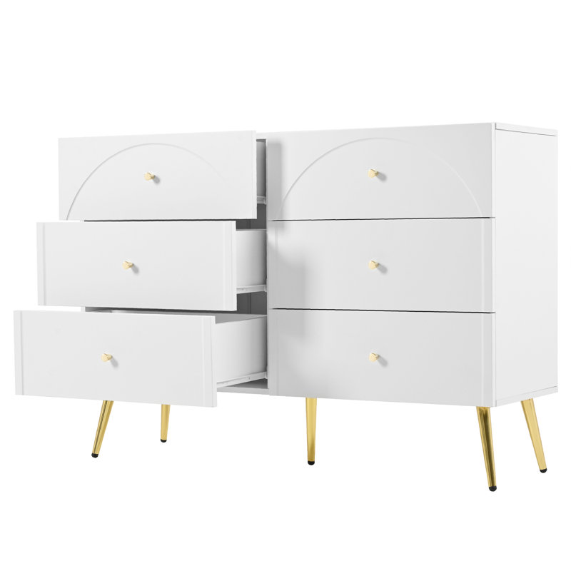 Commode double 6 tiroirs l 47 po