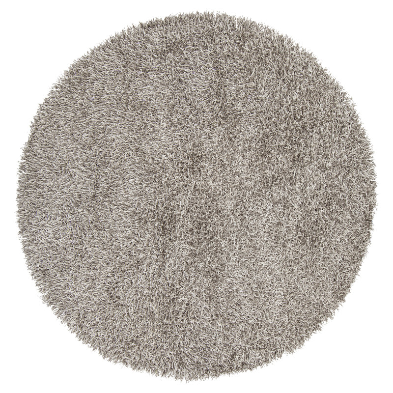 Zara Hand Loomed Modern Area Rug in Brown, Round 7'9"