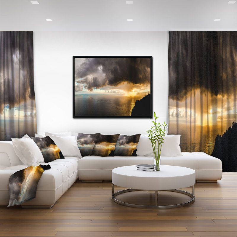 «Storm Dark pourrait at Sunset», reproduction de photo sur toile tendue encadrée, H 12 po x l 20 po x P 1 po
