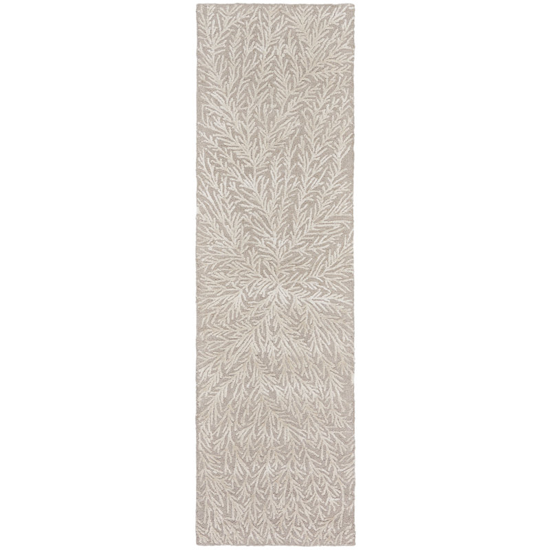 Tapis taupe Donell Star, Tapis de couloir 2 pi 3 po x 8 pi