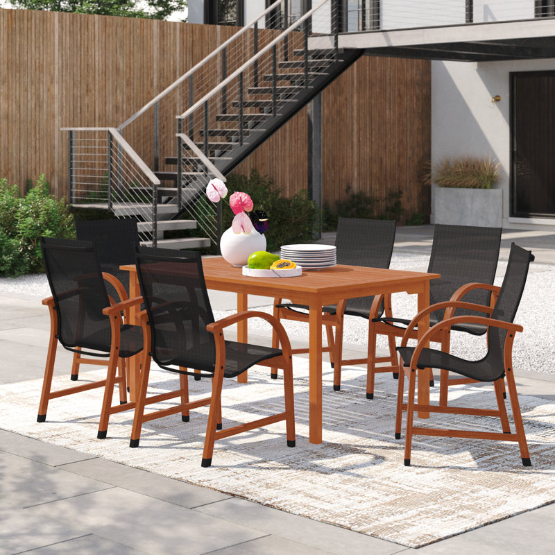 Anautica 6 - Person Patio Dining Set with Rectangular Table