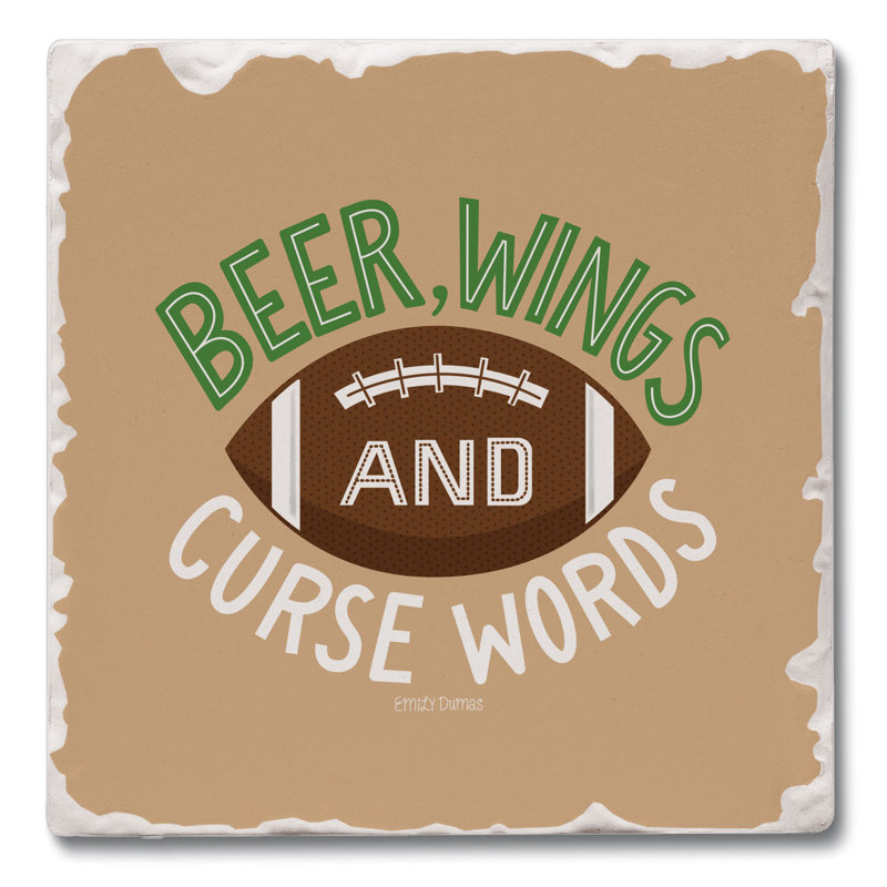 Sous-verre simple à bière Beer & Wings Créez votre propre collection