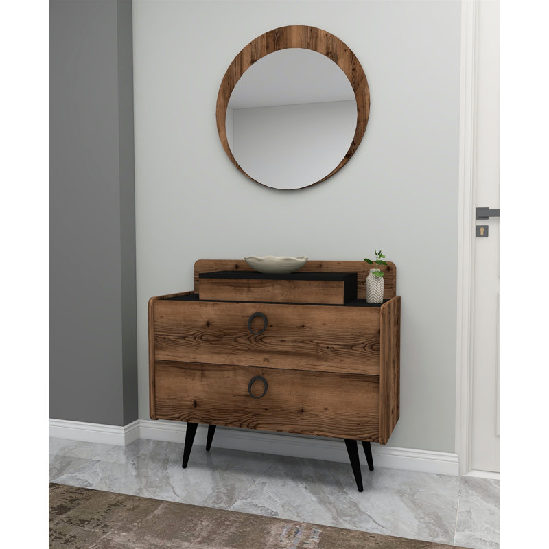 Console Table and Mirror Set 90cm Tyndale 