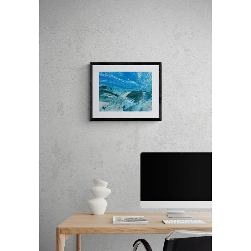 West Coast par Will Birdwell - Peinture, Papier avec cadre noir, 20" H x 16" W