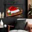 Reproduction d'art encadré noir, nature morte, chapeau de père Noël rétro-490192275