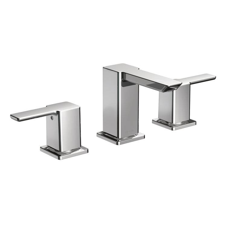 Moen 90 Degree 8 in. Widespread 2-Handle Mid-Arc Bathroom Faucet Trim Kit in Chrome (Valve Not Included)