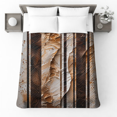 Textured Vertical Stripes Quilted Bedspread All Sizes