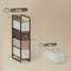 Mixed Brown 4-Drawer Fabric Organiser, Steel Frame Chest of Drawers for Multi Room Use