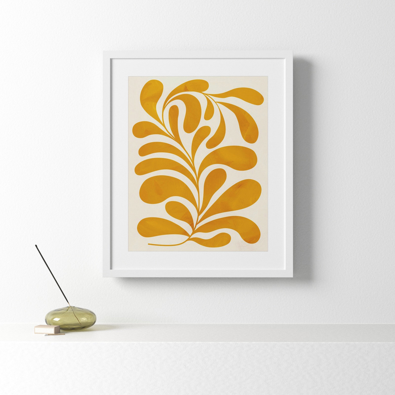 Goldenrod II by Grace Popp, White, 21" H x 17" W x 1" D