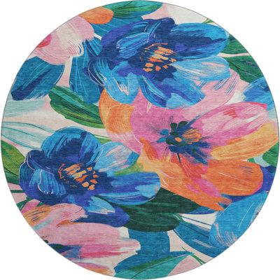Premium Machine Washable Northdale AMF1487 Floral Rug