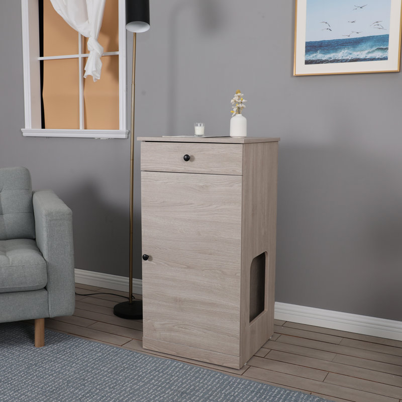 Litière pour chat 20 po grain de bois moderne