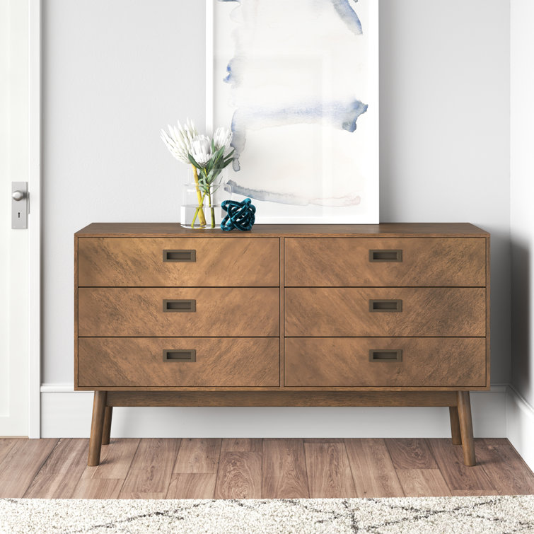 Commode double 6 tiroirs l 56 po Lykke
