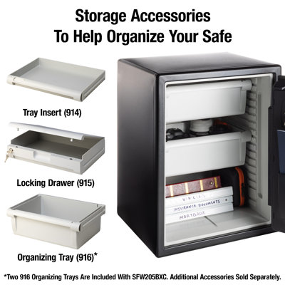 SentrySafe 2 CuFt Fire/Water Security Safe with Biometric Dual-Lock