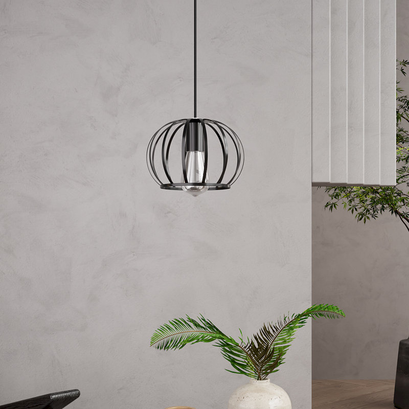 1 - Light Matte Black Chandelier Pendant