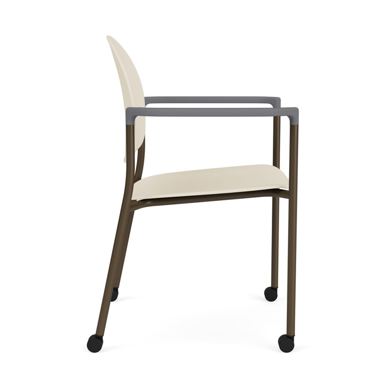 Chaise d'invité à chat avec roulettes, Bronze, Poly sable beige sable