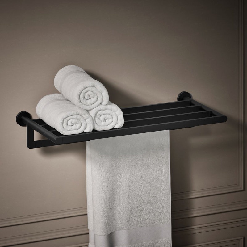 Porte-serviettes mural Hotelier, Noir mat