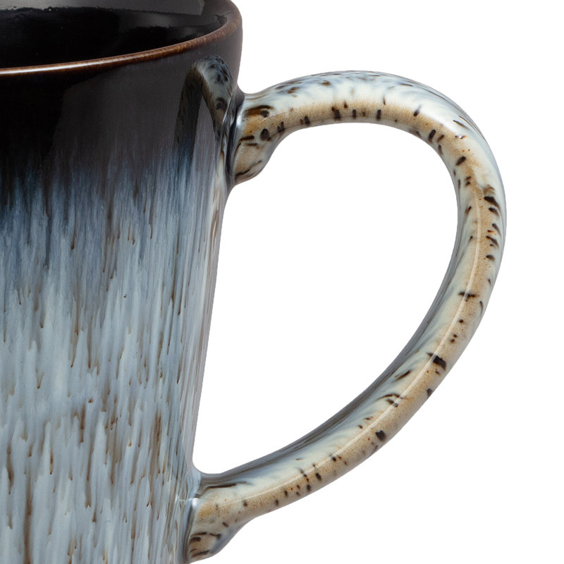 Halo Handmade Stoneware Coffee Mug, Black