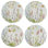Ensemble de 4 canapés Pâques Meadow - Assiettes de 6 po avec motifs floraux et papillons délicats - Parfait pour les rassemblements printaniers, les hors-d'œuvre et les décorations de table saisonnières