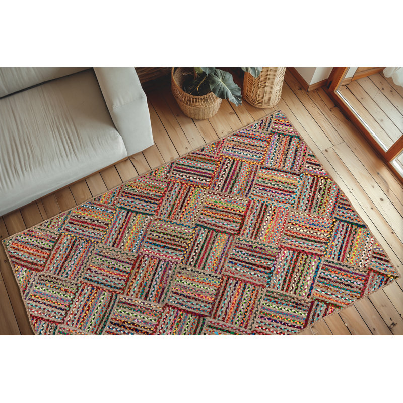 Adaiya Chequered Area Rug, Rectangle 80 x 150cm
