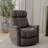 Single Seat  Contemporary Swivel Glider Recliner with Manual Adjustment, Faux Leather, Classic Gray