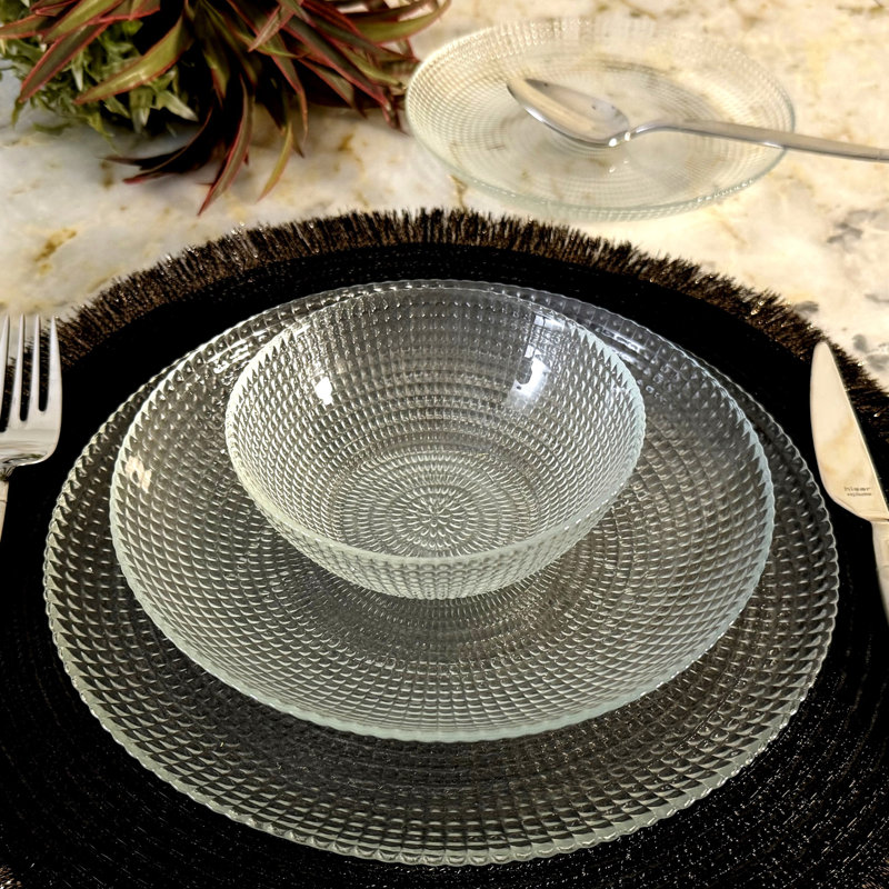 Mackai Glass Dinnerware Set of 16