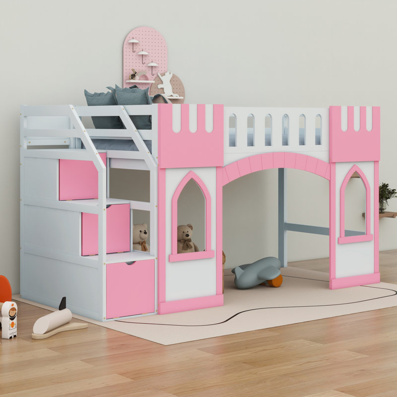 Lit mezzanine simple Jestyn Kids, Rose
