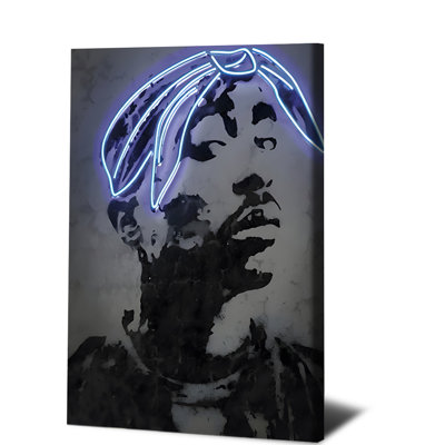 1PC, art mural, affiches encadrées, abstrait, néon urbain, art mural sur toile, moderne, noir et blanc, peinture en aérosol, décor à la maison pour salon, chambre à coucher, bureau, art de rue contemporain, inspiré, prêt à accrocher
