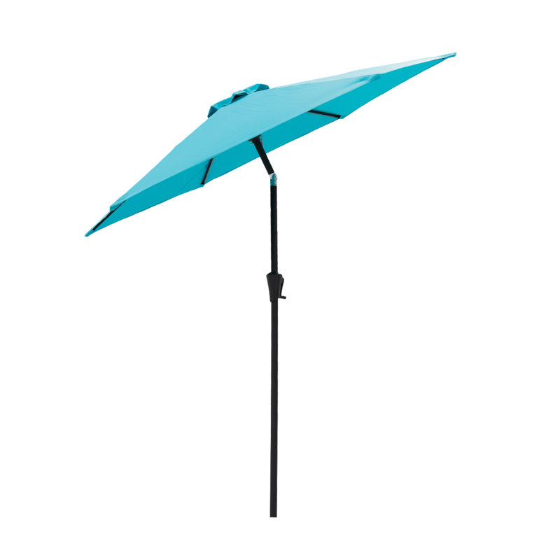 Parasol de table d'extérieur 7,5 pi Chittenden, 9 pi, Bleu aqua