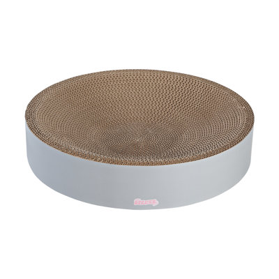 Nelson 20.13" Modern Cardboard Round Bowl Cat Scratcher with Catnip