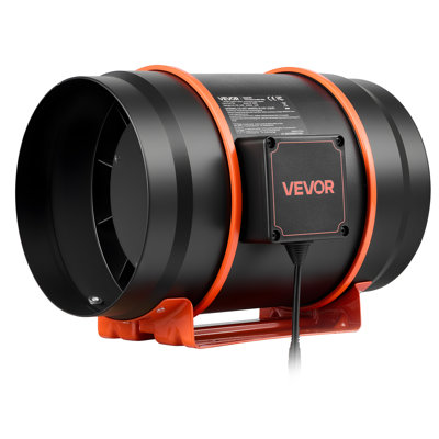 Ventilateur de conduit en ligne, ventilateur d'extraction de moteur EC de 8 pouces 807 pi³ / min avec 10 vitesses, contrôleur MLI, contrôle de l'application, capteur d'humidité de la température, tente de culture, jardinage intérieur, culture hydroponique