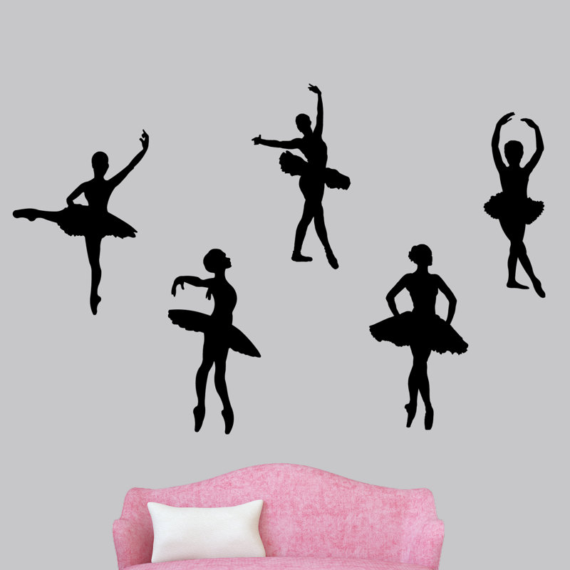Ensemble d'adhésif décoratif ballerines, Noir, Oui