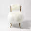 Hailey Chair-Mongolian Lamb-White