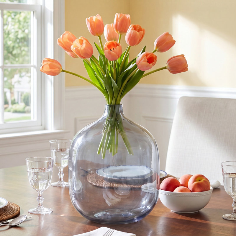 Madaki Glass Table Vase, Blue