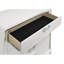 Table de chevet blanche 2 chambres avec lumières DEL et poignées en V distinctes - style moderne