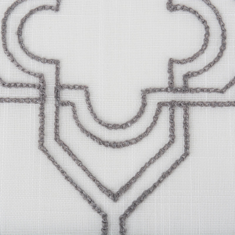 Higden Embroidered Lattice Table Runner, Off White