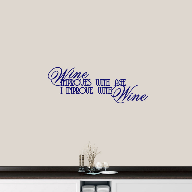 Décalcomanie murale à vin, Bleu marine