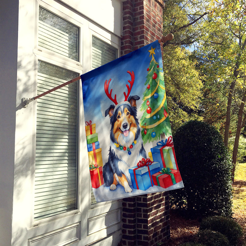 Drapeau de Noël maison de renne, Colley