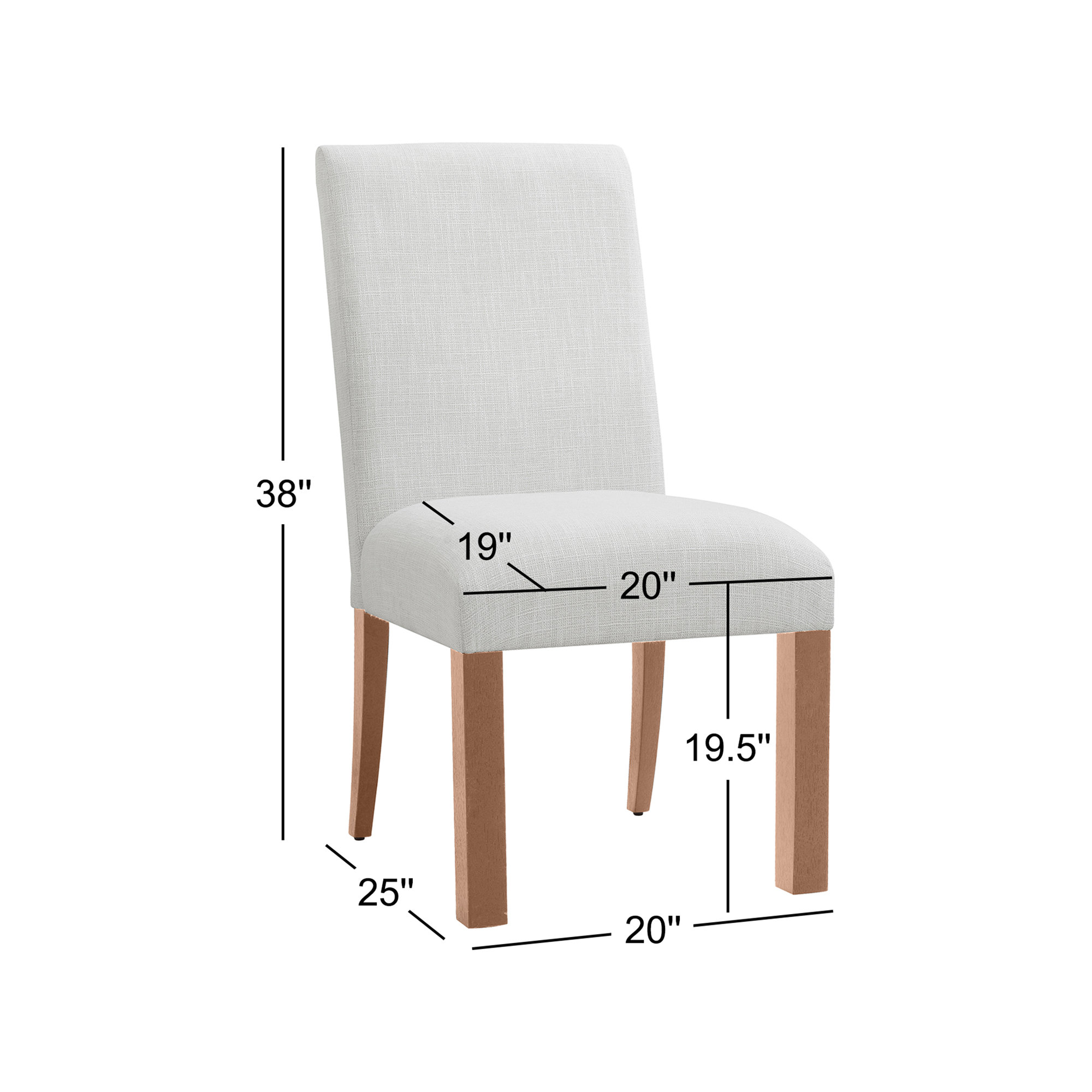 Mya Upholstered Side Chair, Brown