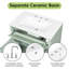 Meuble-lavabo simple autoportant vert 30 po avec lavabo et rangement en céramique-356741561