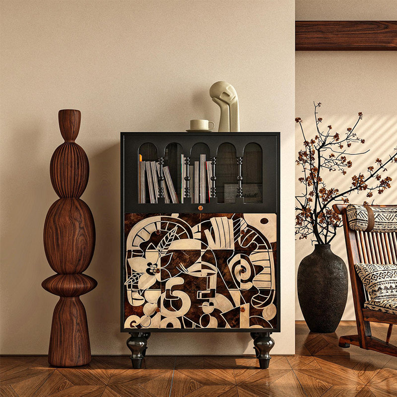 Painted drawer bookcase