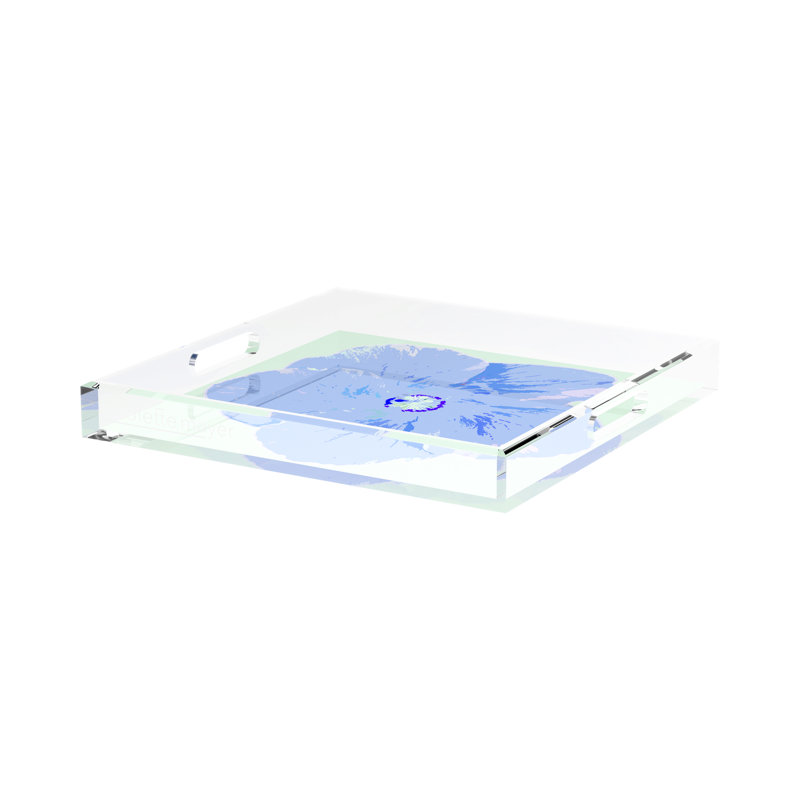 Decorative Tray, 15"W x 15"D x 2"H, Clematis